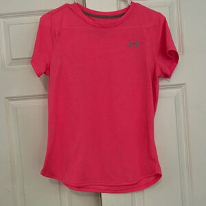 Under Armour pink athletic shirt size medium short sleeve workout